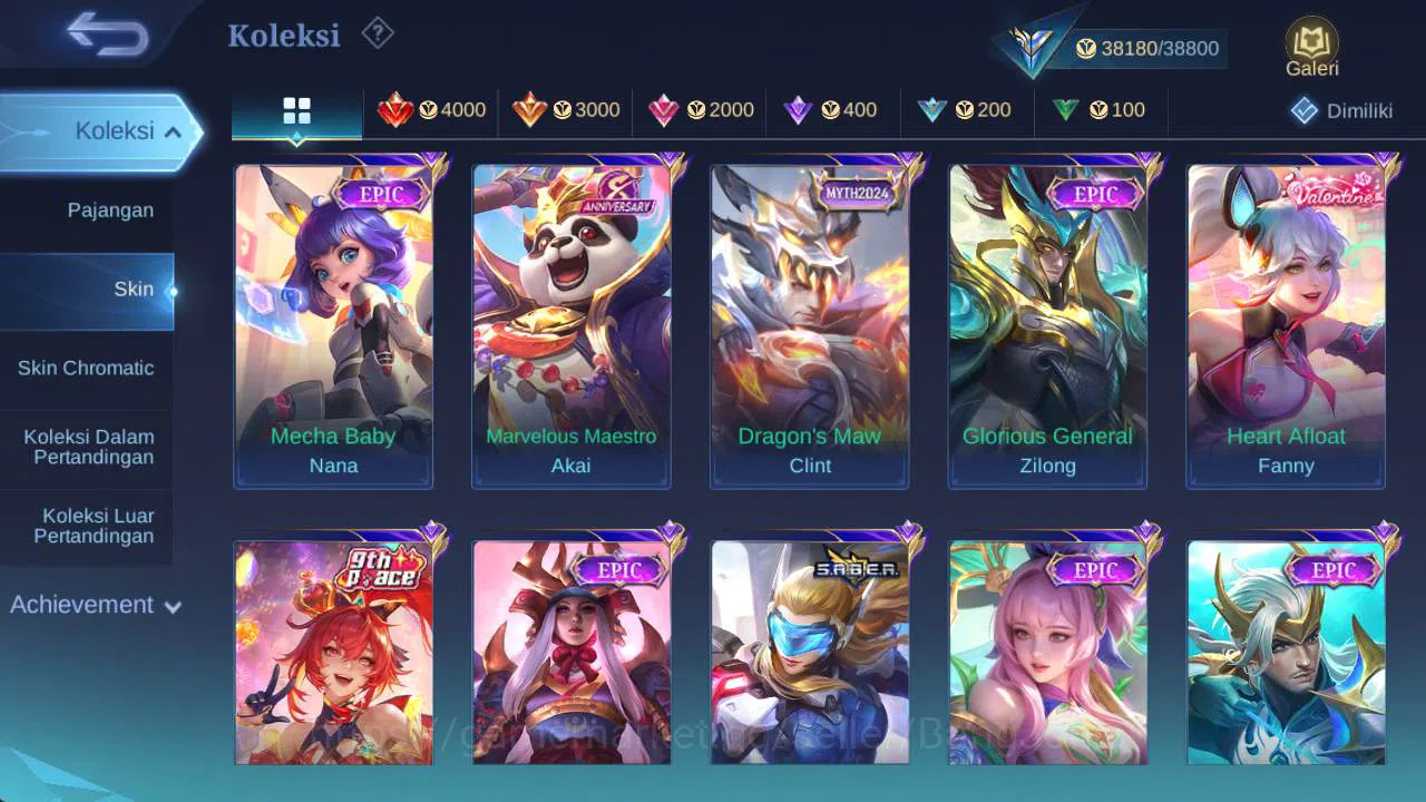 Mobile Legends: Bang Bang Accounts Global|exprt|skin 183,hero 109, LB lance, Saber fr image 12