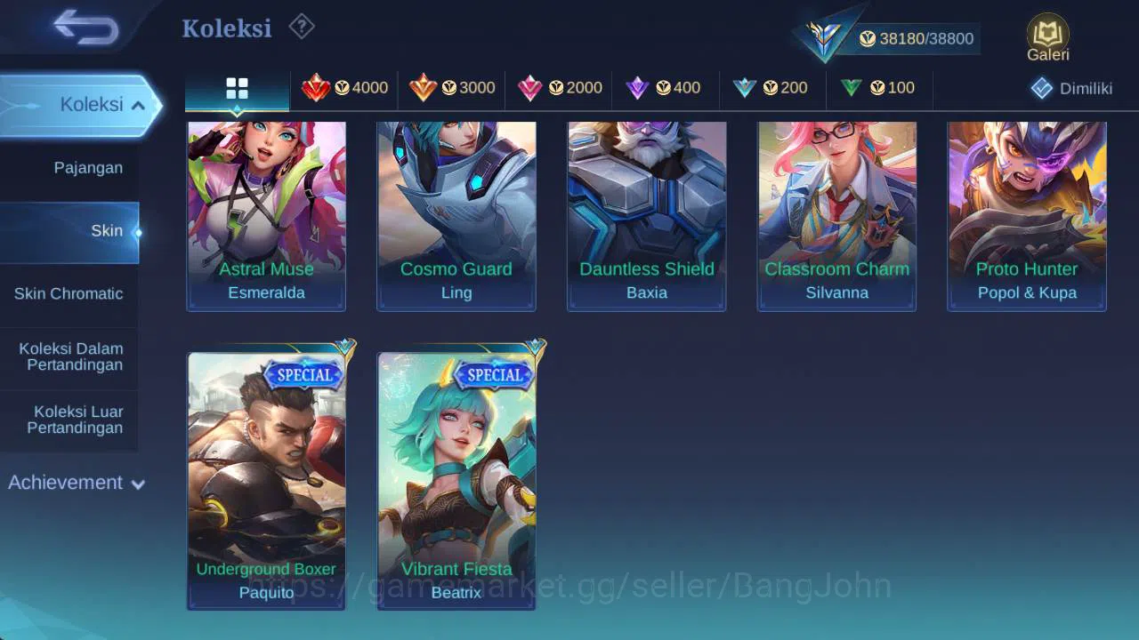 Mobile Legends: Bang Bang Accounts Global|exprt|skin 183,hero 109, LB lance, Saber fr image 6