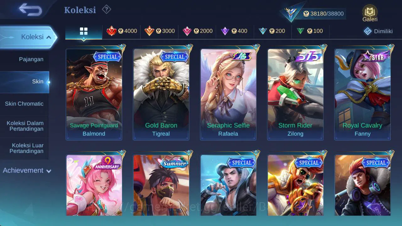 Mobile Legends: Bang Bang Accounts Global|exprt|skin 183,hero 109, LB lance, Saber fr image 9