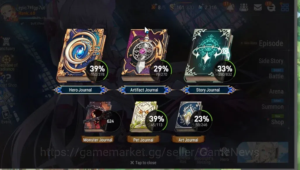 Epic Seven Accounts Mid-Tier GLOBAL Unverif|NewEra|11 ML(LOT Scales,BARunka,Eilynav,Etc)+Rinak(291 SPD),Setsuka,AS 3
