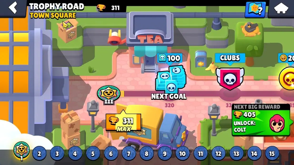 Brawl Stars Accounts 311 Trophy|16 Brawlers 2 Max Lvl|2 Epic Skins [Angel Larry & Lawrie,Royale Trunk]|3K PP|CN 4