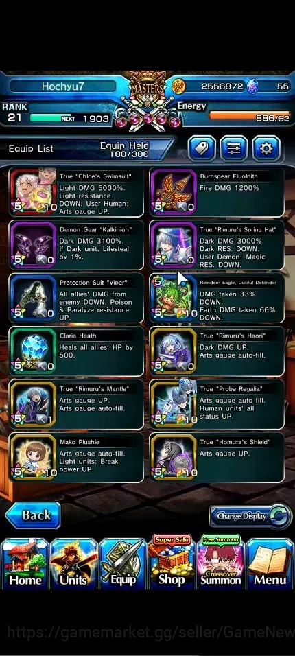 Grand Summoners Accounts Global|Rank 21|13 Ascend + 3 TW|Houka Inumuta+TW,S image 11