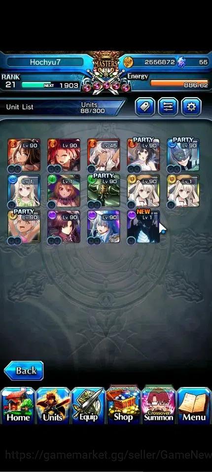Grand Summoners Accounts Global|Rank 21|13 Ascend + 3 TW|Houka Inumuta+TW,S image 3