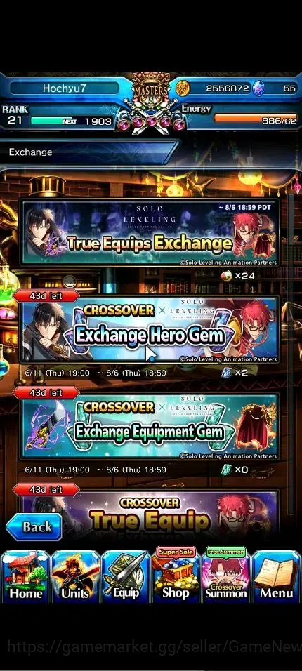Grand Summoners Accounts Global|Rank 21|13 Ascend + 3 TW|Houka Inumuta+TW,S image 6