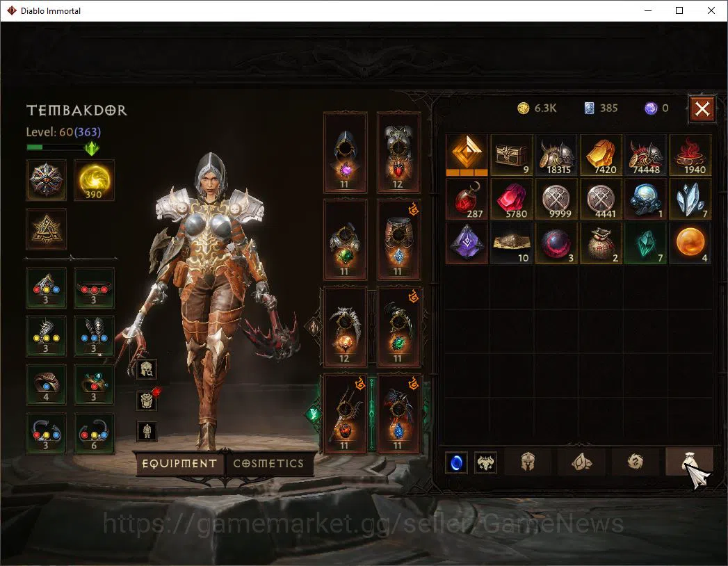 Diablo Immortal Accounts NA-High Heaven|Lv60(363)Demon Hunter |30K CR|Reso  image 8