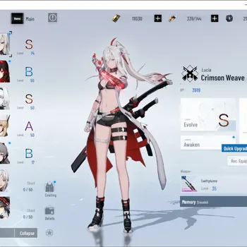 Punishing: Gray Raven Accounts Starter NA|Lv 45|11k BC|S Lucia Crimson Weave & S No 21 Feral|1 S Omniframe & 1 Wp
