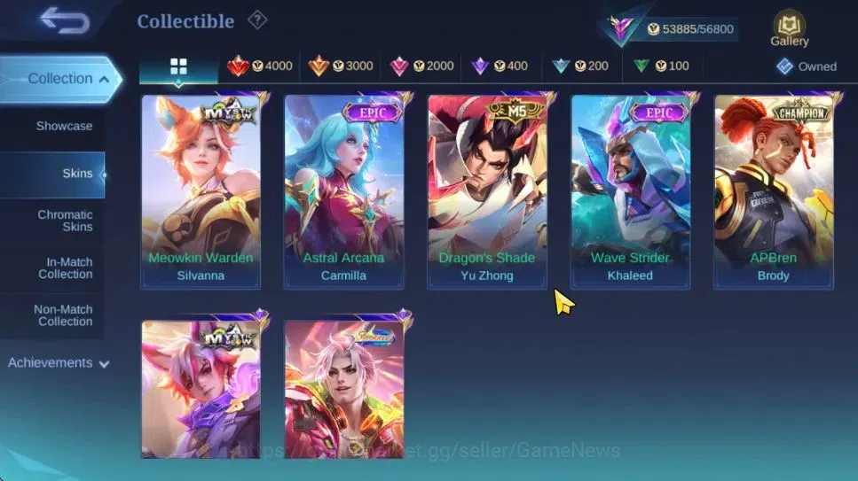 Mobile Legends: Bang Bang Accounts Hero 126|Skin 247|High Glory 65|Recall Fire Crown| image 12