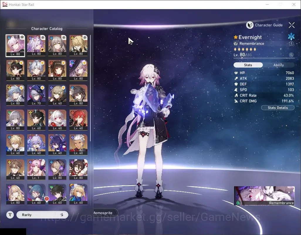 Honkai Star Rail Accounts Asia|TL 70|11 Limited|[Castorice E1,Evermight,Phai image 4