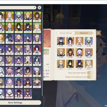 Genshin Impact Accounts Others ASIA|AR 55|6Limit PremTeam Filns,PremTeam Varka+chrSTD Bennet,Diona etc|MC Aether|Check