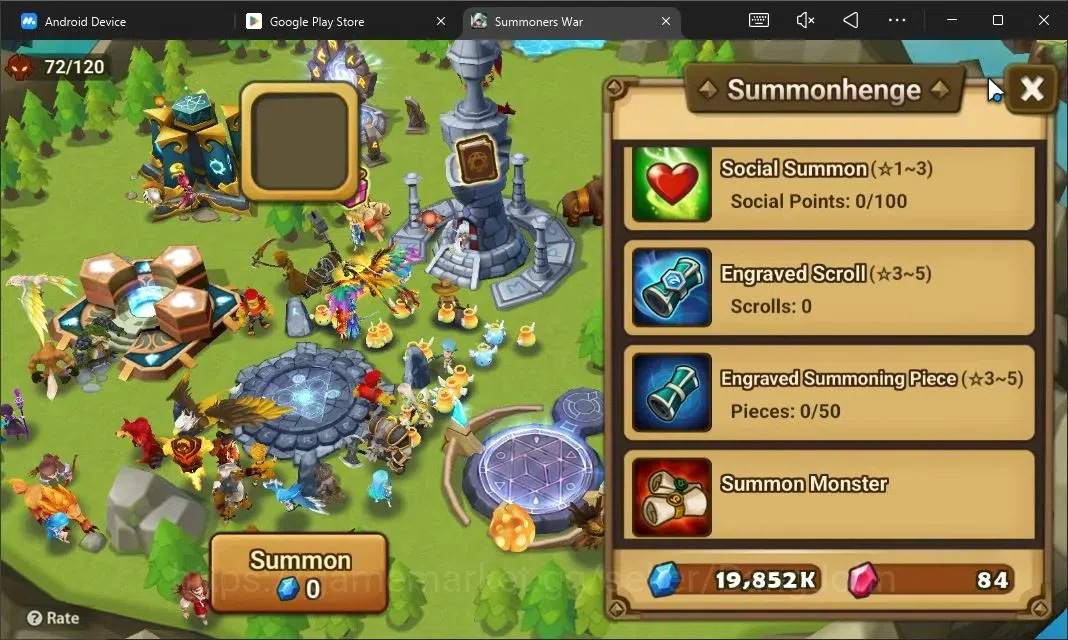 Summoners War: Sky Arena Accounts Starter GLOBAL | NB 5 TESHAR,Starter Gacha 115 12Y+160 11Y Scrool, 3 Legendary All 6