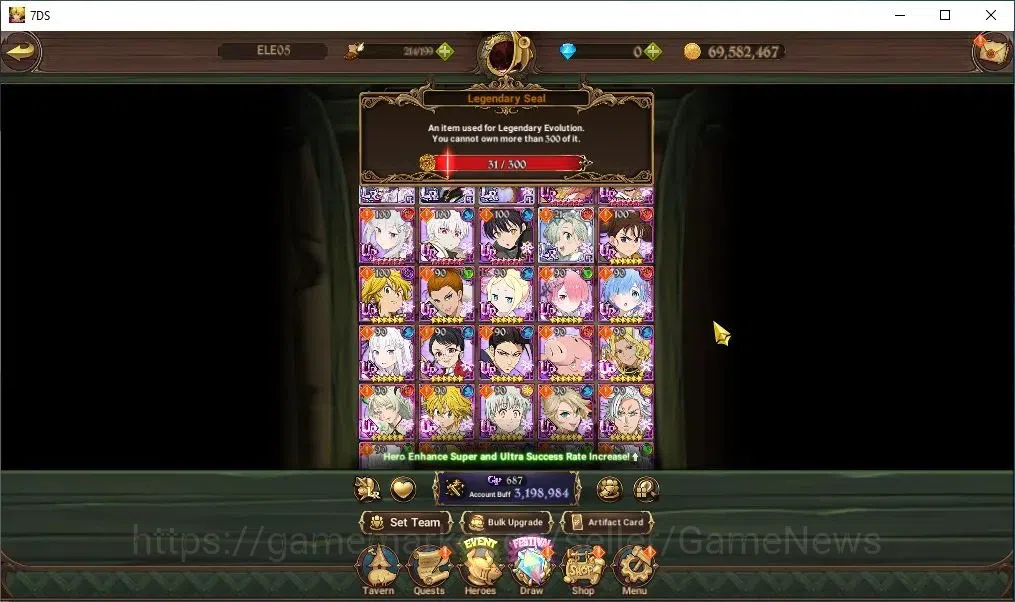 The Seven Deadly Sins: Grand Cross Accounts Global|31 LS|3,1M CC|4 LR+5 UR+Collab ReZero,FF|S& image 4