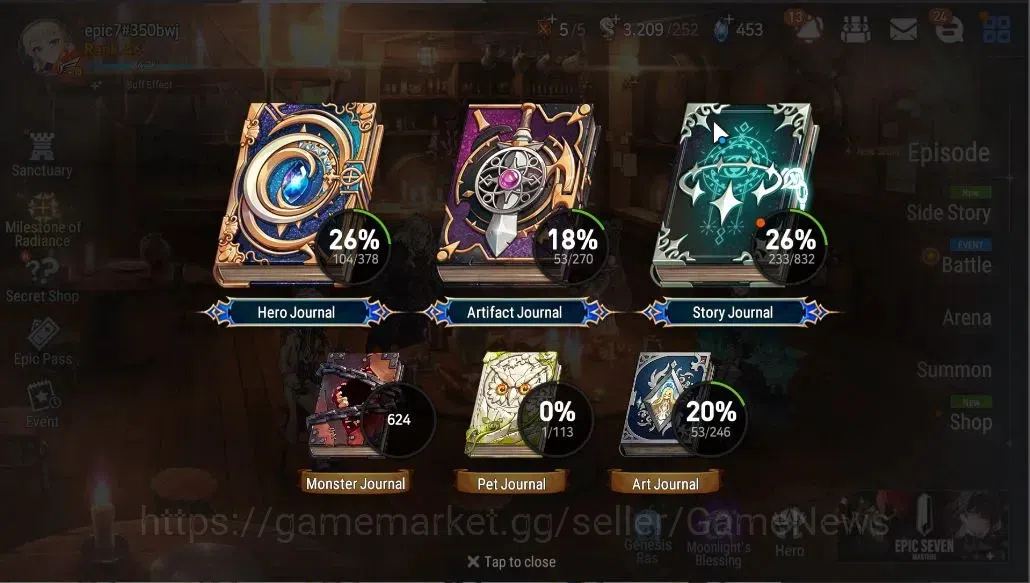 Epic Seven Accounts GLOBAL UNVERIF|5 ML(SP Politis,STaeyou,Straze,MChl image 3