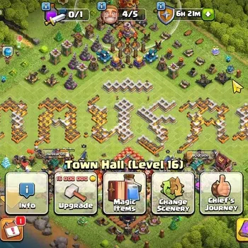 Clash of Clans Accounts High-End Level 79|Town Hall 16|Hero Hall 7|2 Limited Skin Barbarian King|BK 32,AQ 33,GW 9,MP 28,RC
