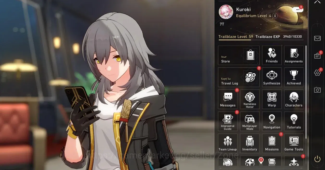Honkai Star Rail Accounts Mid Game ASIA|TL59|3x L70 5-star incl Evanescia, Sparkle, Huohuo|2x Golden Companion 1