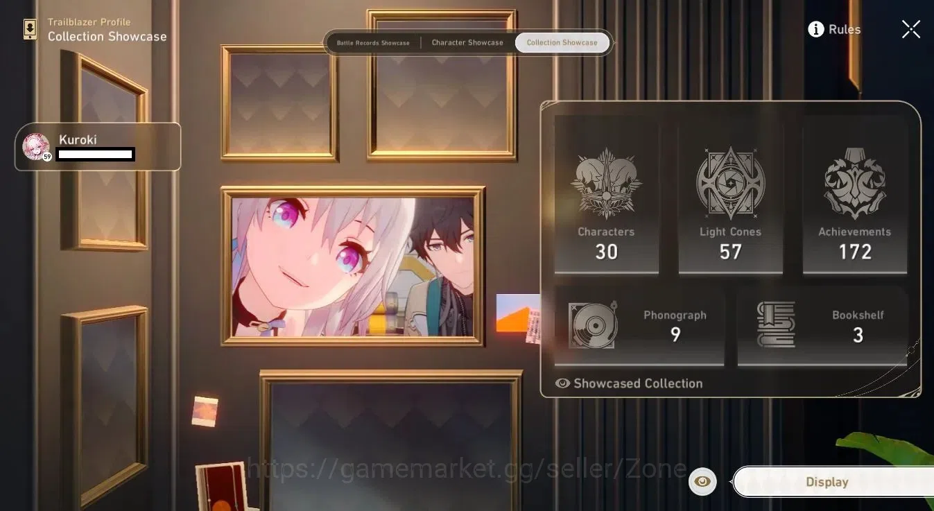 Honkai Star Rail Accounts Mid Game ASIA|TL59|3x L70 5-star incl Evanescia, Sparkle, Huohuo|2x Golden Companion 13