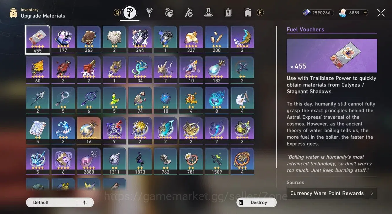 Honkai Star Rail Accounts Mid Game ASIA|TL59|3x L70 5-star incl Evanescia, Sparkle, Huohuo|2x Golden Companion 5