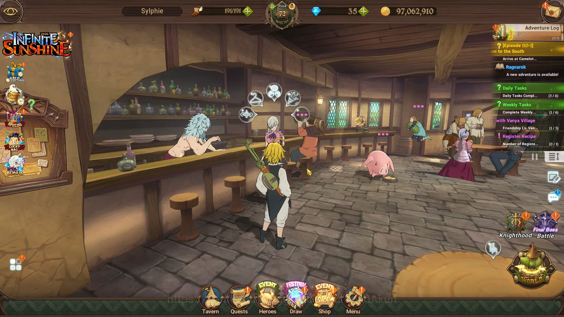 The Seven Deadly Sins: Grand Cross Midgame Global|2,5M CC|2 LR+9 UR+Collab Blassing|Brunhild2 image 1