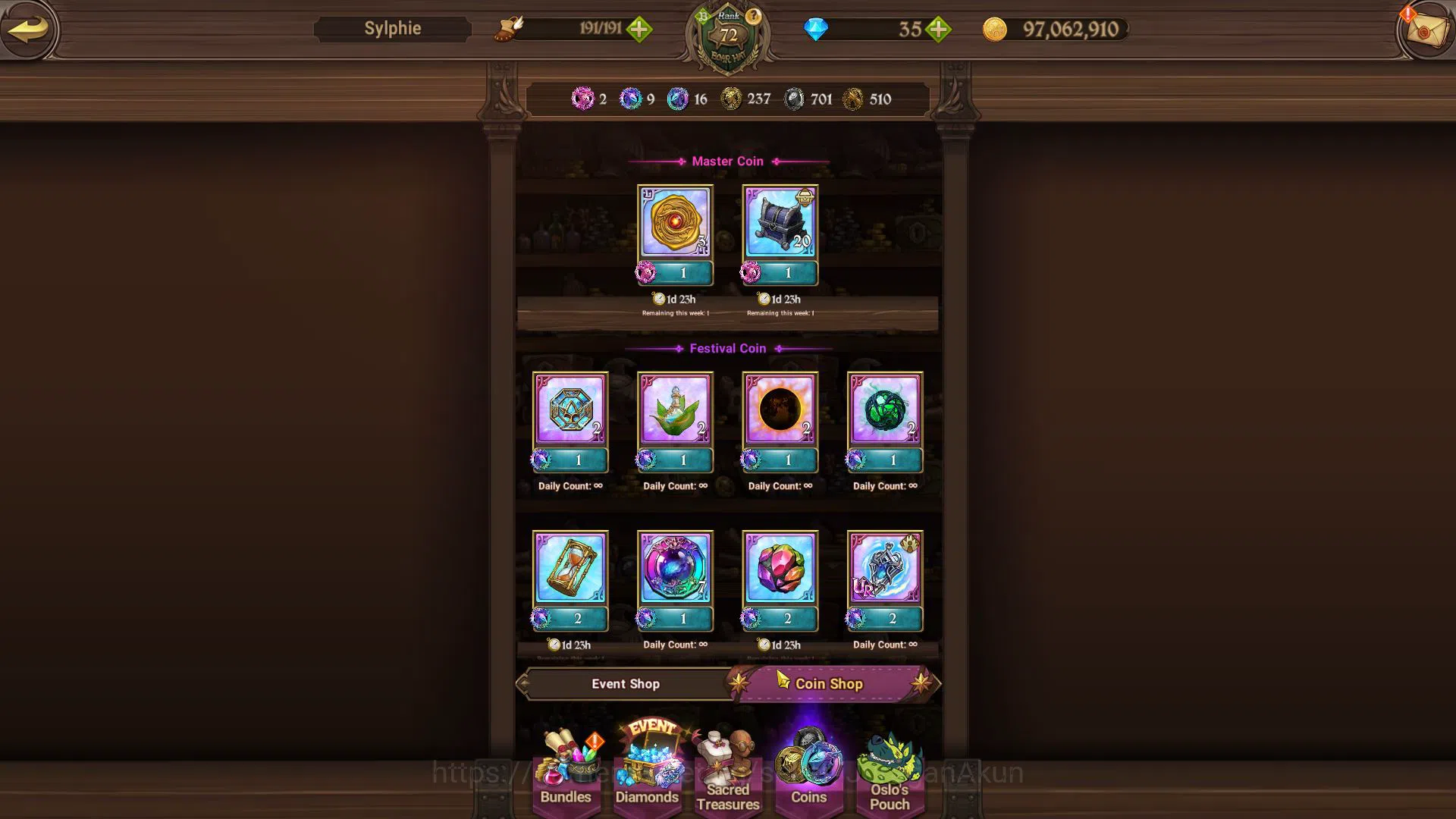 The Seven Deadly Sins: Grand Cross Accounts Midgame Global|2,5M CC|2 LR+9 UR+Collab 13