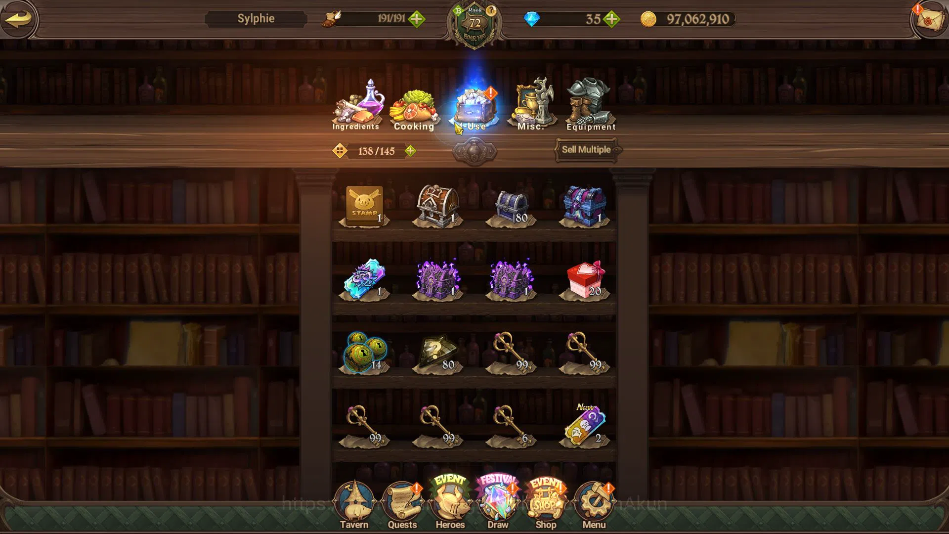 The Seven Deadly Sins: Grand Cross Accounts Midgame Global|2,5M CC|2 LR+9 UR+Collab 16