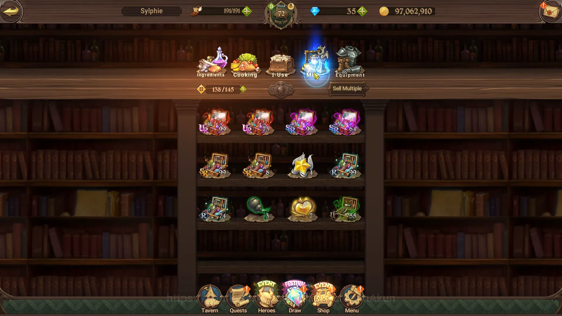 The Seven Deadly Sins: Grand Cross Accounts Midgame Global|2,5M CC|2 LR+9 UR+Collab 17