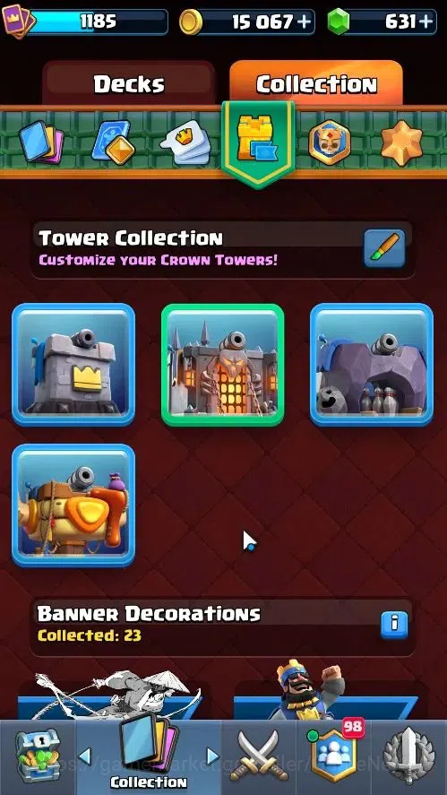 Clash Royale Accounts High-End Lv 1185|Trophy 6305|KTL 11|Card 114|4 Hero 4 EVO 6 Champ 16 Legend 27 Epic 30 Rare 35 Common 13
