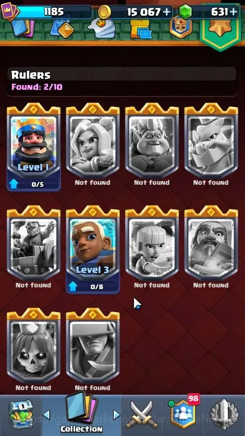 Clash Royale Accounts High-End Lv 1185|Trophy 6305|KTL 11|Card 114|4 Hero 4 EVO 6 Champ 16 Legend 27 Epic 30 Rare 35 Common 17
