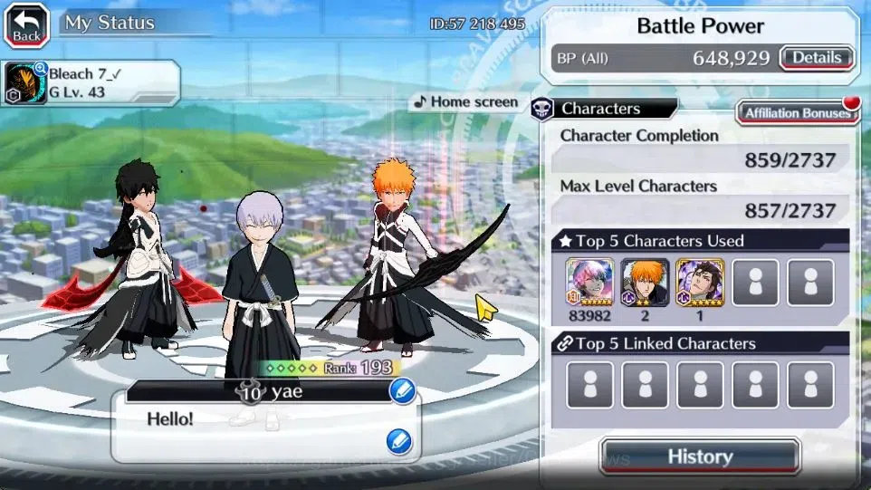 Bleach: Brave Souls Accounts Others [GLOBAL]|40K Orb|2 New Renewed Ichigo 3