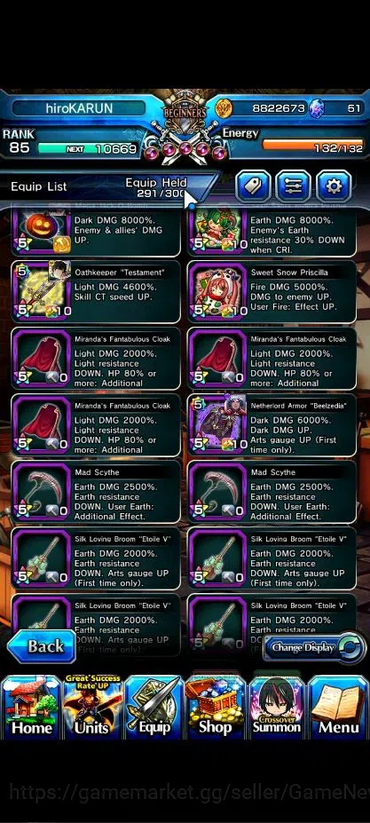 Grand Summoners Accounts Global|Rank 85|18 Asc+ 6 TW|[2x Okarun,UP Roy,Saya image 13