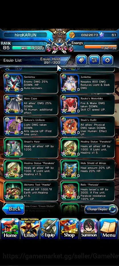 Grand Summoners Accounts Global|Rank 85|18 Asc+ 6 TW|[2x Okarun,UP Roy,Saya image 17