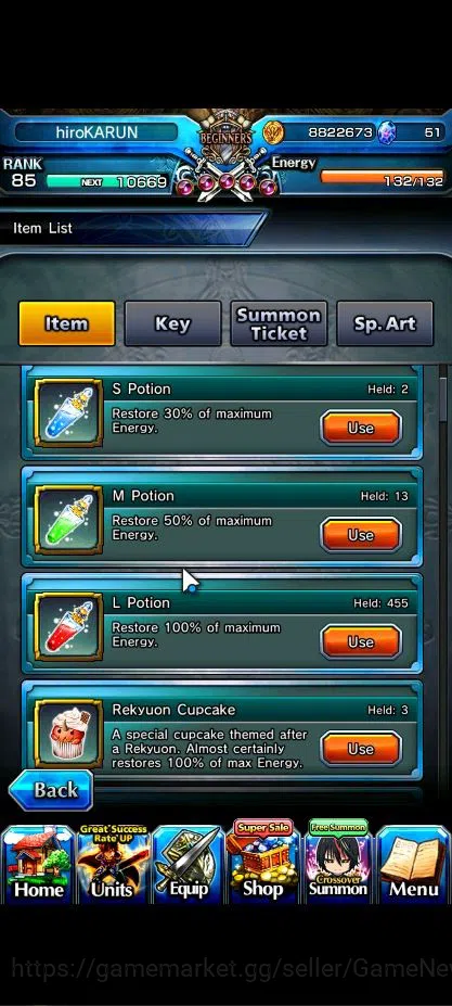 Grand Summoners Accounts Global|Rank 85|18 Asc+ 6 TW|[2x Okarun,UP Roy,Saya image 2
