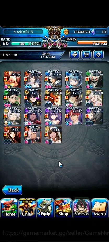 Grand Summoners Accounts Global|Rank 85|18 Asc+ 6 TW|[2x Okarun,UP Roy,Saya image 4