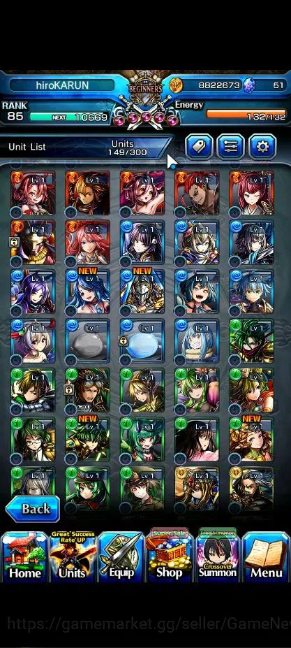 Grand Summoners Accounts Global|Rank 85|18 Asc+ 6 TW|[2x Okarun,UP Roy,Saya image 6
