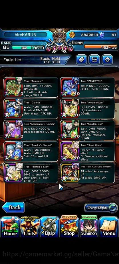 Grand Summoners Accounts Global|Rank 85|18 Asc+ 6 TW|[2x Okarun,UP Roy,Saya image 8