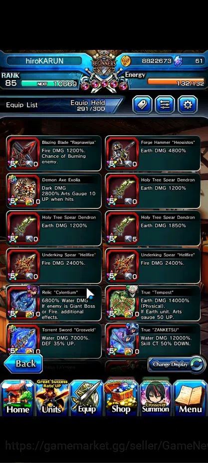 Grand Summoners Accounts Global|Rank 85|18 Asc+ 6 TW|[2x Okarun,UP Roy,Saya image 9
