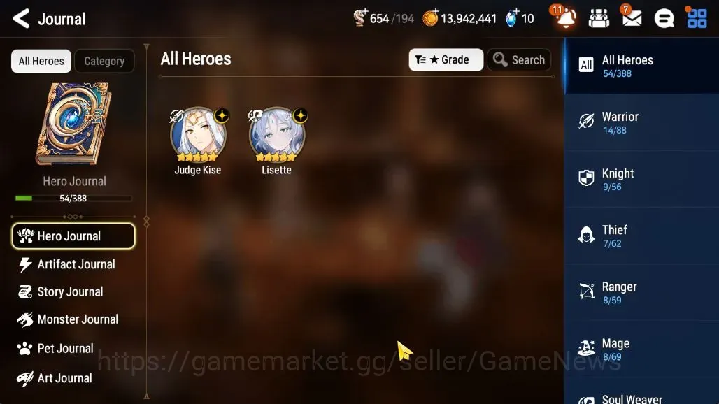 Epic Seven Accounts Mid-Tier GLOBAL UnVerif|NewEra| 2 ML (Lisette,Judge Kise)+Setsuka,Iseria,Tenebria,etc|4,6K 1