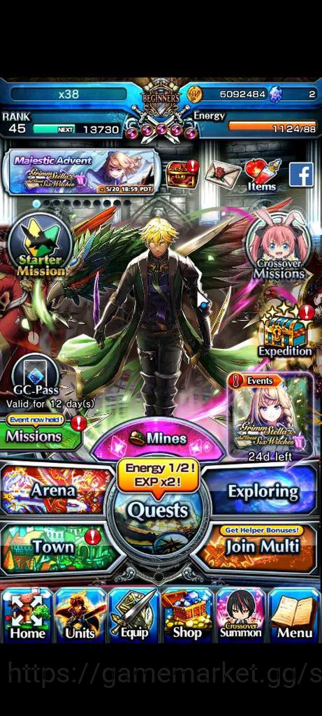 Grand Summoners Accounts Global|Rank 38|Fresh Starter| 2 Ascend | Shizu, Di image 1