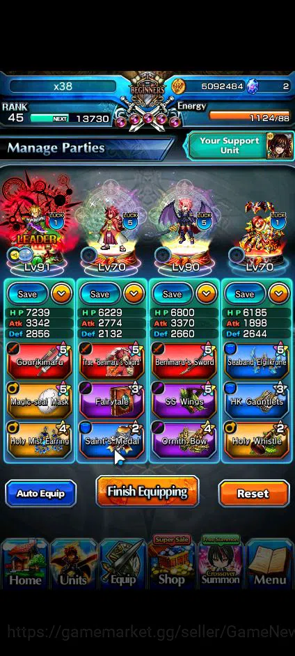 Grand Summoners Accounts Global|Rank 38|Fresh Starter| 2 Ascend | Shizu, Di image 8