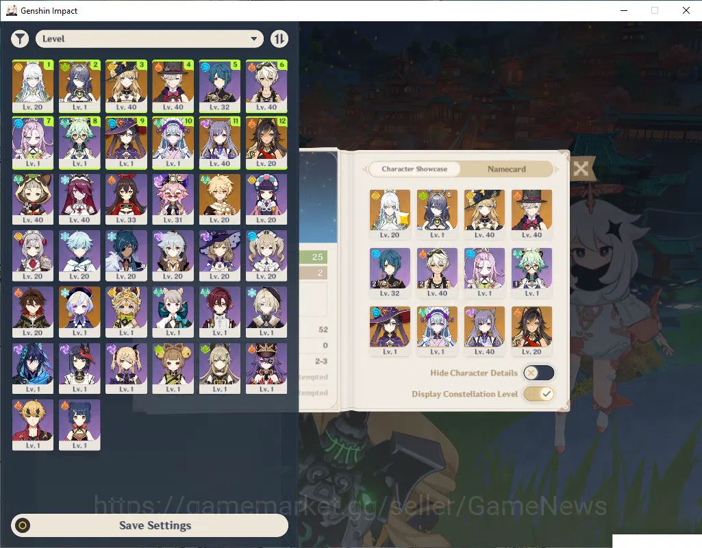 Genshin Impact Accounts Mid Game ASIA|AR 25|3 Limited +28(*4Character)|Zibai,Navia,Lyney|MC Male|Low Explore Map|Take 2