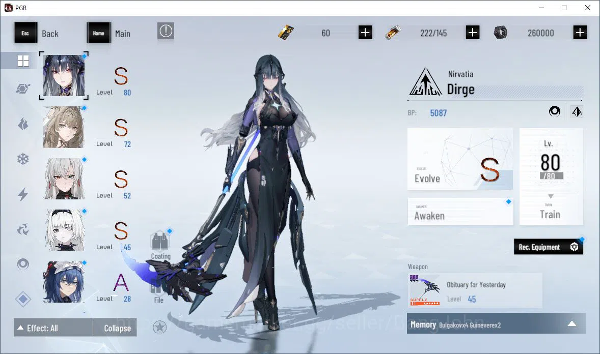 Punishing: Gray Raven Accounts ASIA|Lv 46 | [S Nirvantia,S Crepuscule,S LuciaCW,S image 14