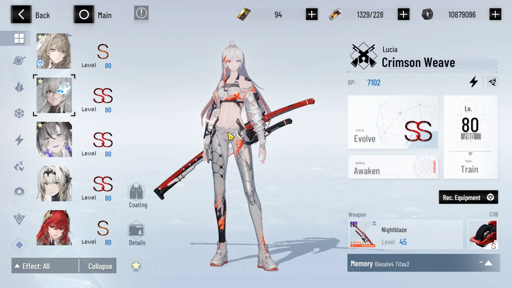 Punishing: Gray Raven Accounts ASIA PACIFIC | Level 78 Mid Game | Lucia CW Stride image 3