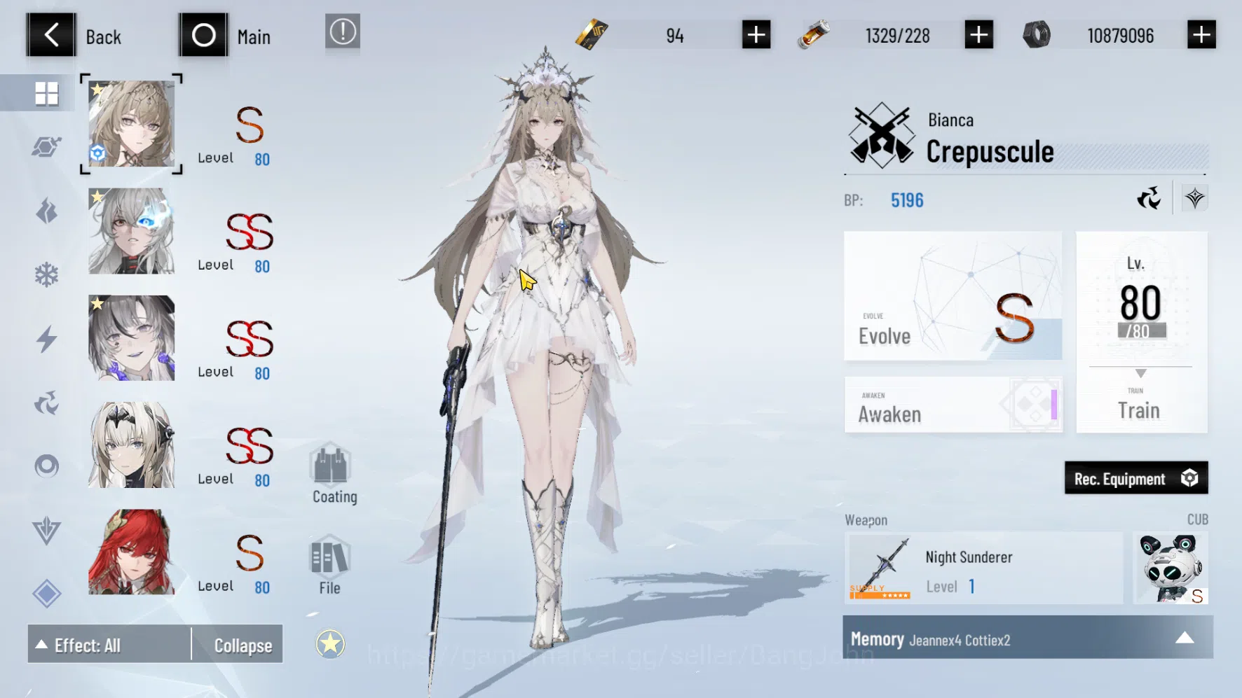 Punishing: Gray Raven Accounts ASIA PACIFIC | Level 78 Mid Game | Lucia CW Stride image 4