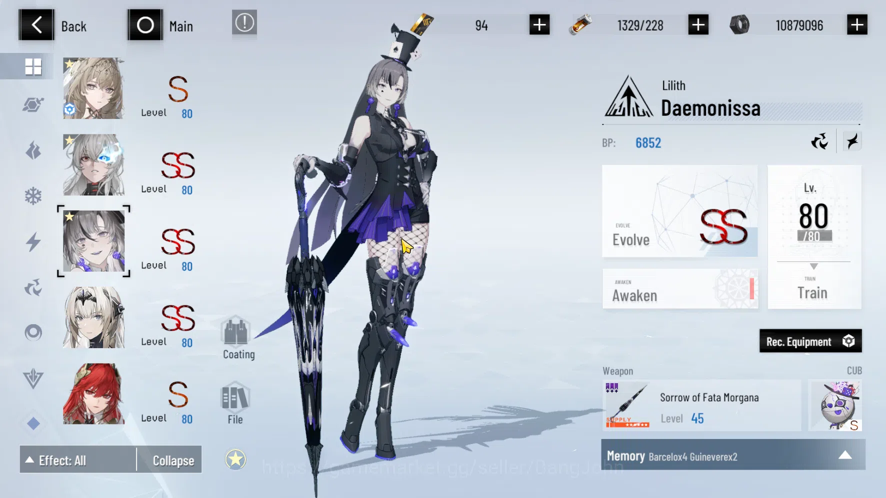Punishing: Gray Raven Accounts ASIA PACIFIC | Level 78 Mid Game | Lucia CW Stride image 5