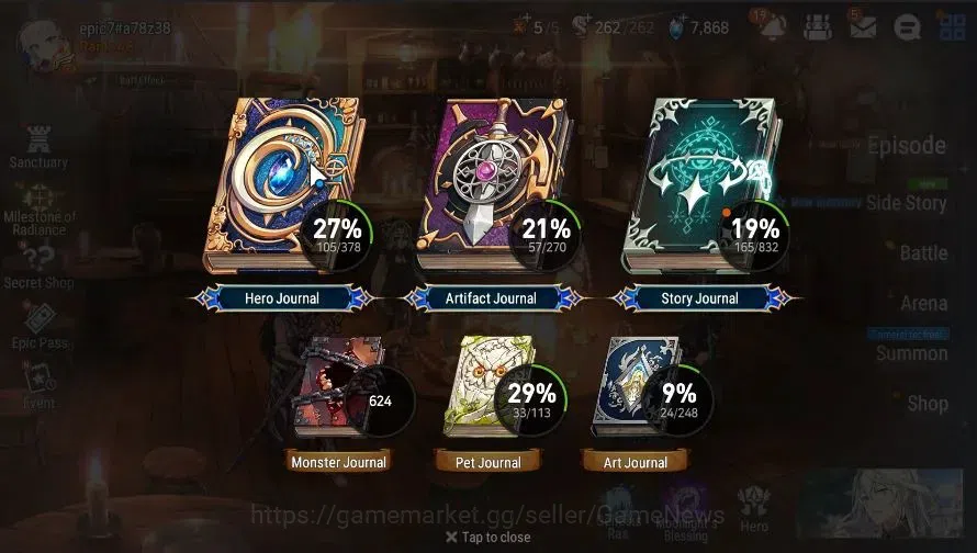 Epic Seven Accounts GLOBAL|UnVerif|5 ML(LW Peira,US Choux,CPavel,RRoan image 3