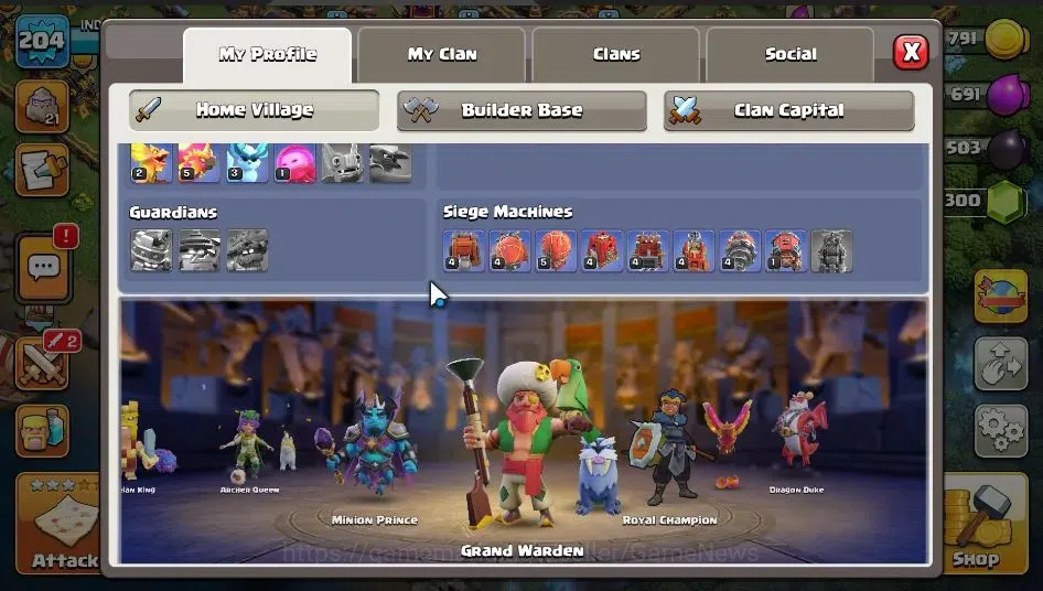 Clash of Clans Accounts Lv 204|TH 16|LV 204|Limited Skin|HH 10|BK 75,AQ 86 image 4