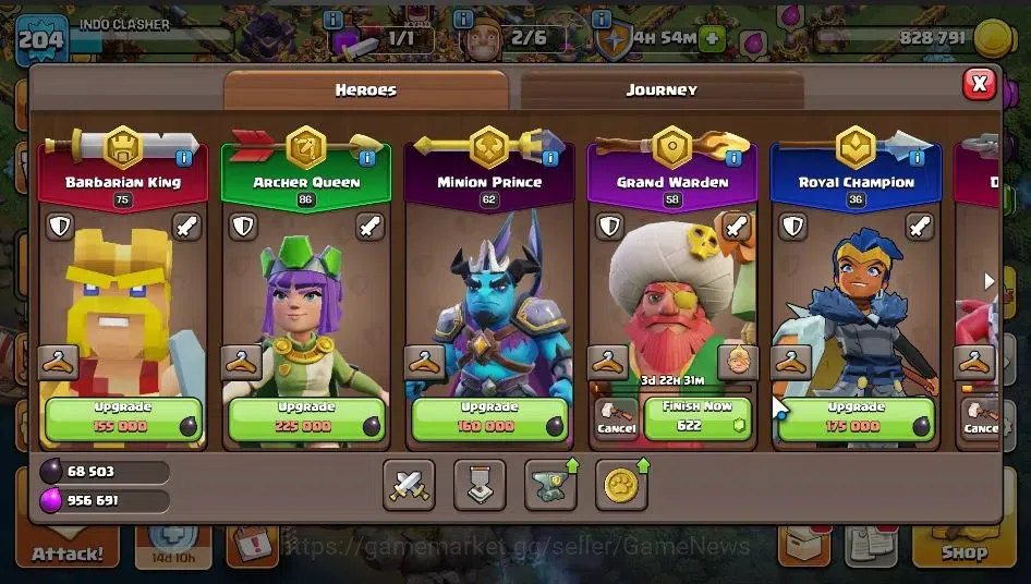 Clash of Clans Accounts Lv 204|TH 16|LV 204|Limited Skin|HH 10|BK 75,AQ 86 image 8