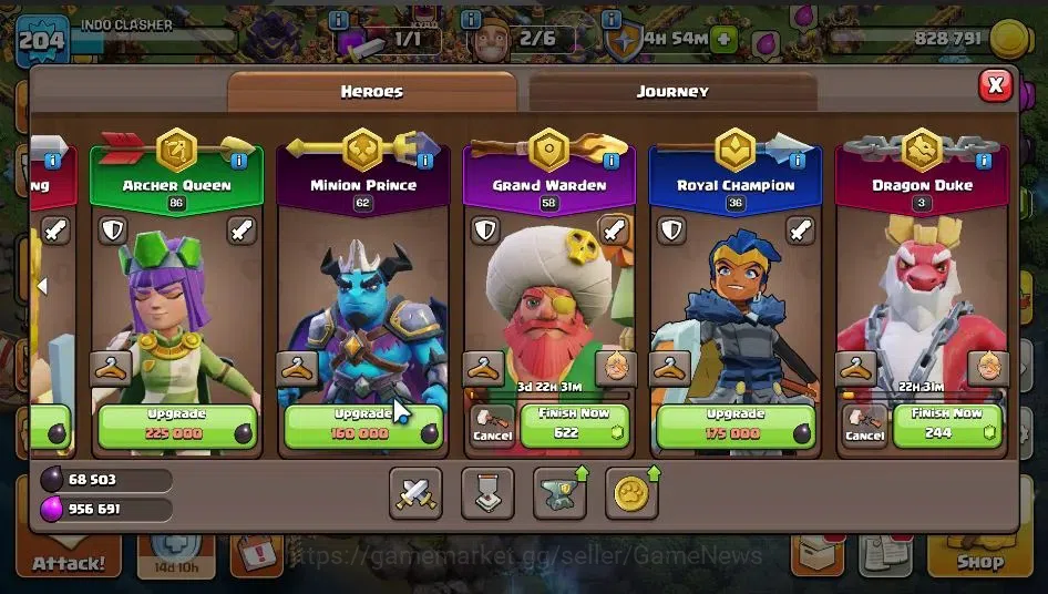 Clash of Clans Accounts Lv 204|TH 16|LV 204|Limited Skin|HH 10|BK 75,AQ 86 image 9