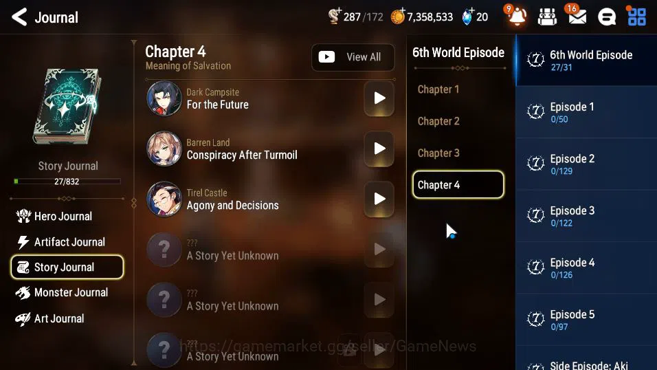 Epic Seven Accounts Mid-Tier Global Unverif|New Era Mor lv6|2 ML(Salome,Req Roana)+Tenebria,etc|PoH ON|2,3K 15
