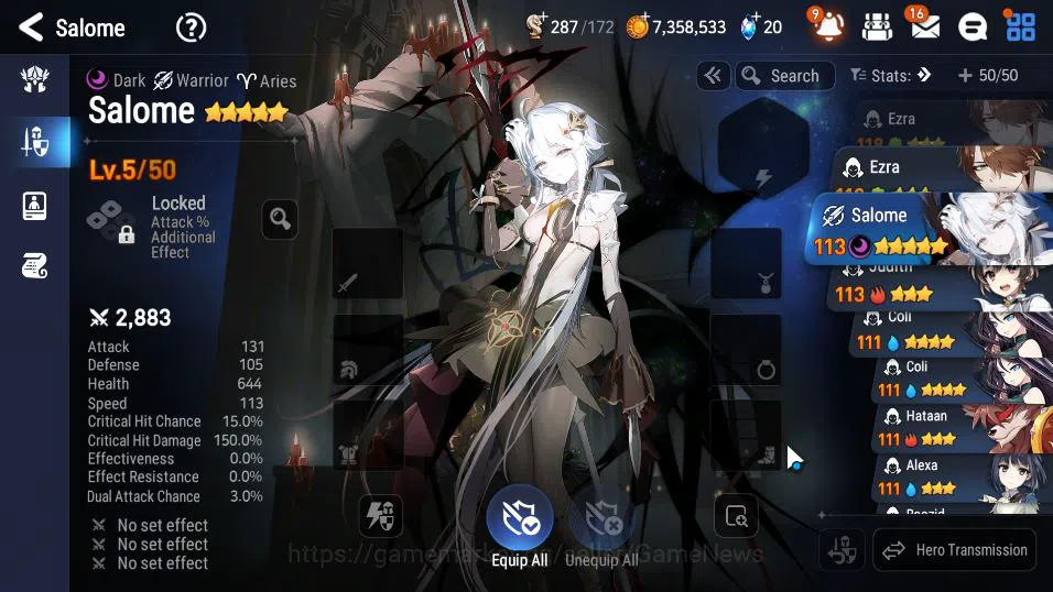 Epic Seven Accounts Mid-Tier Global Unverif|New Era Mor lv6|2 ML(Salome,Req Roana)+Tenebria,etc|PoH ON|2,3K 2