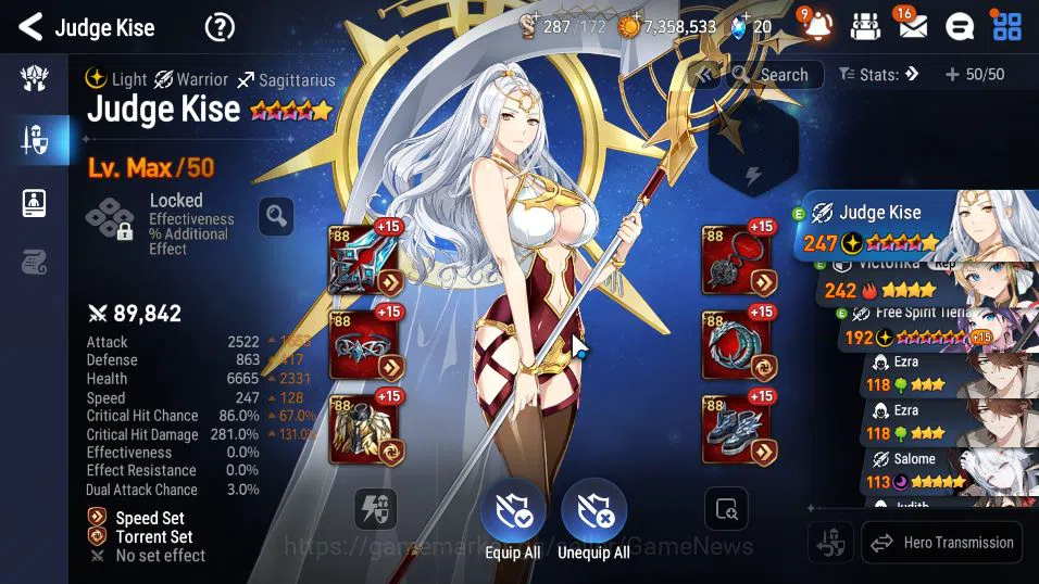 Epic Seven Accounts Mid-Tier Global Unverif|New Era Mor lv6|2 ML(Salome,Req Roana)+Tenebria,etc|PoH ON|2,3K 3
