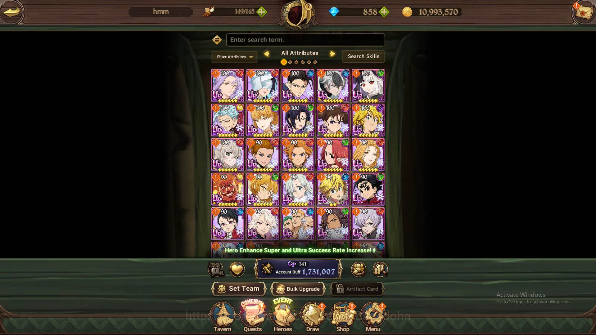 The Seven Deadly Sins: Grand Cross Accounts GLOBAL | 1.7M CC| DM 858| 4 UR Meresca, DKM 3/6, G image 11
